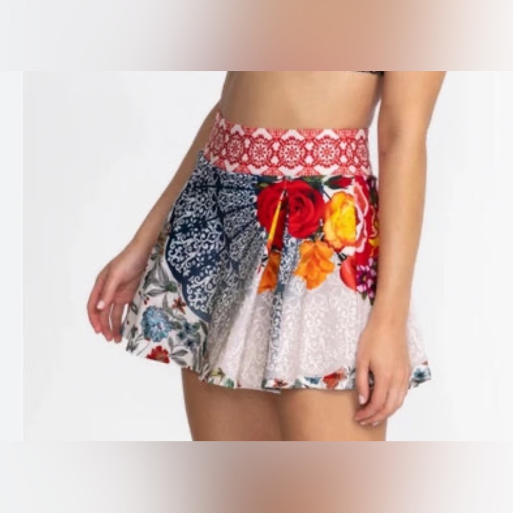 Johnny Was Tango Pleated Tennis Skirt Size XL  Color Multi - Picture 5 of 10
